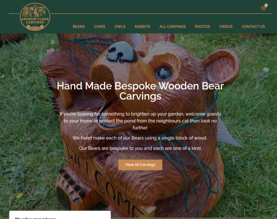 Andrew Clark Carvings website