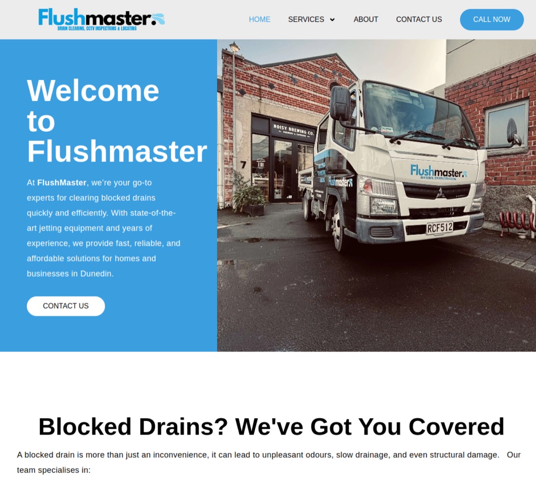 Flushmaster plumbing and drainage website