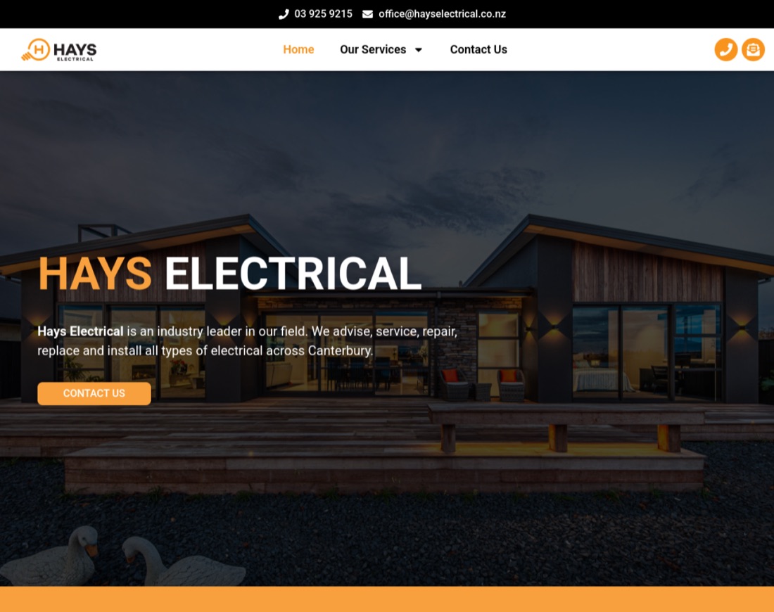 Hays Electrical website